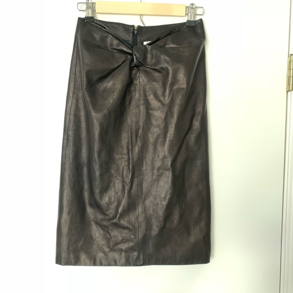 Yves Saint Laurent Dresses & Skirts - Yves Saint Laurent Rive Gauche Leather Skirt